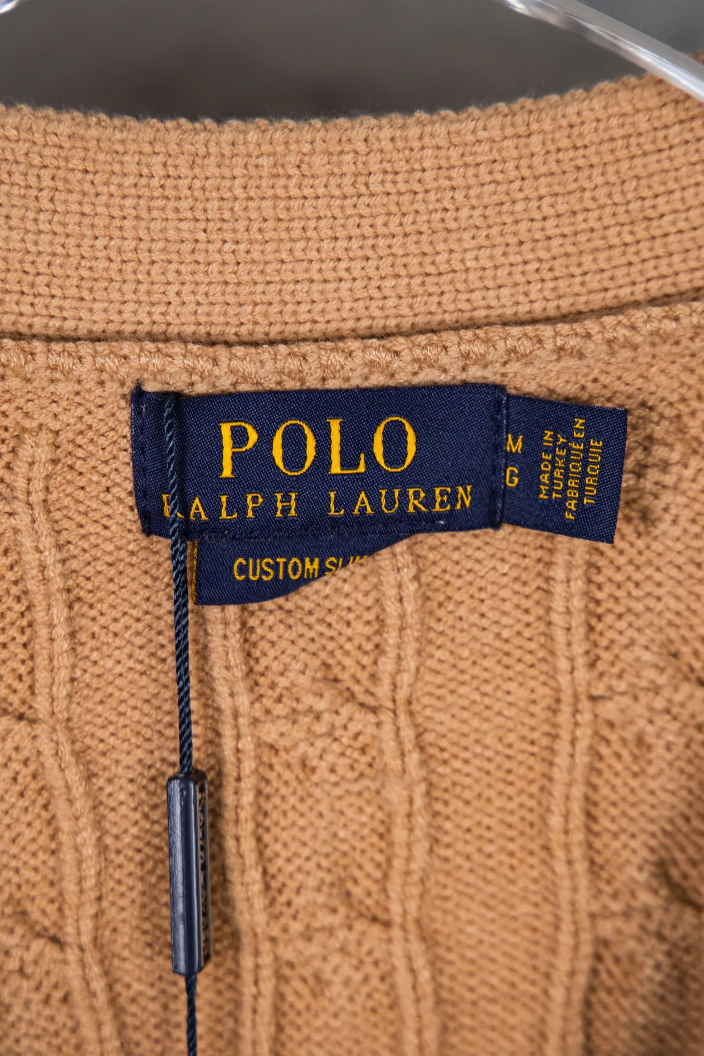 P260 2025SS Ralph Lauren Classic War Horse Small Label Twist Sweater Cardigan, the same style for men and women, this year's most popular half-zip series, made of 100% cotton material Color: Navy Blue White Gray Khaki Size: S M L XL